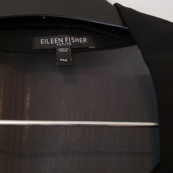 Eileen Fisher PM sleeveless 100% silk dress, black - Picture 2 of 4